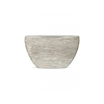 Кашпо Capi Nature planter oval high rib ivory, слоновая кость