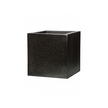 Кашпо Capi Lux pot square 4-й размер black, чёрный
