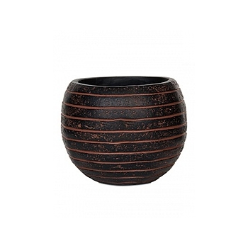 Кашпо Capi Nature row vase ball 3-й размер brown, коричневый