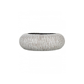 Кашпо Capi Nature stone bowl round 1-й размер ivory, слоновая кость