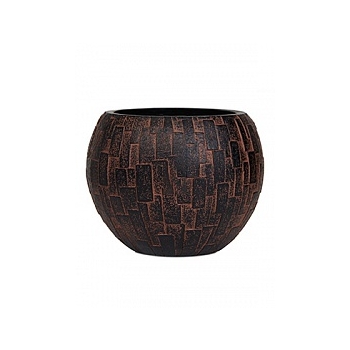 Кашпо Capi Nature stone vase ball 2-й размер brown, коричневый