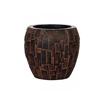 Кашпо Capi Nature stone vase elegant 3-й размер brown, коричневый