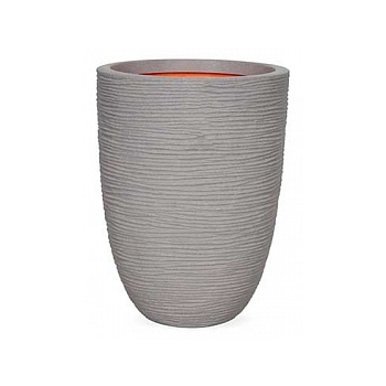Кашпо Capi Tutch rib nl vase vase elegant low grey, серый