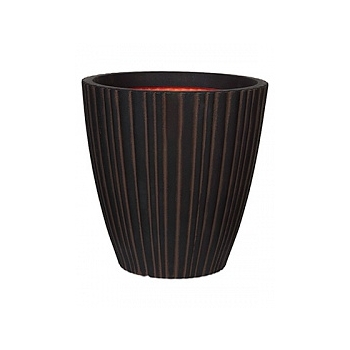 Кашпо Capi Tutch tube nl vase taper round dark brown, коричневый, тёмно-коричневый