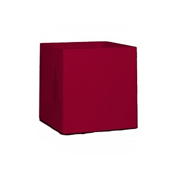 Кашпо Nieuwkoop Premium cubus ruby red, красного цвета