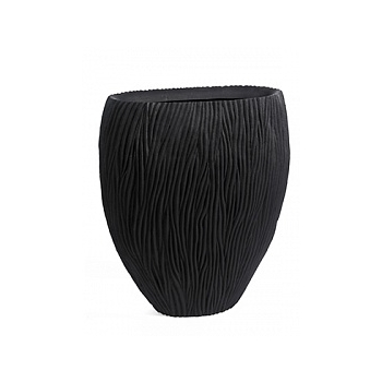 Кашпо Nieuwkoop River vase oval black, чёрного цвета