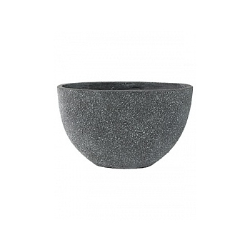 Кашпо Nieuwkoop Sebas (фактура под бетон) oval grey, серого цвета