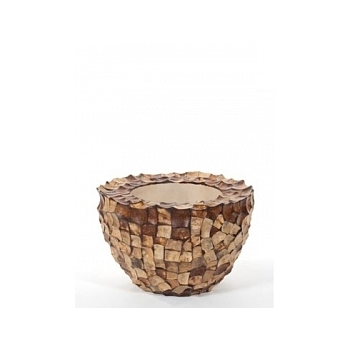Кашпо Nieuwkoop Tunda bowl coconut shell natural