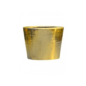 Кашпо Nieuwkoop Hammered aluminium elegant gold, под цвет золота