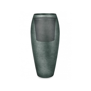 Кашпо Fleur Ami Royal planter titanium grey, серого цвета  Диаметр — 46 см