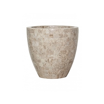 Кашпо Fleur Ami Geo cup cappuccino marble  Диаметр — 40 см