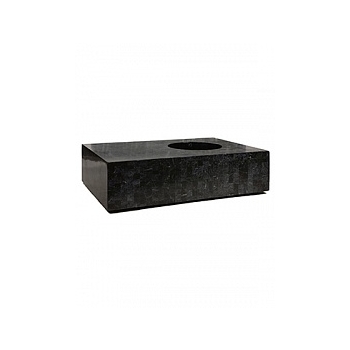 Кашпо Fleur Ami Geo table black, чёрного цвета polished Длина — 80 см Диаметр — 120 см