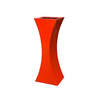 Кашпо Livingreen curvy sophia 3 polished flame red, красного цвета Длина — 46 см
