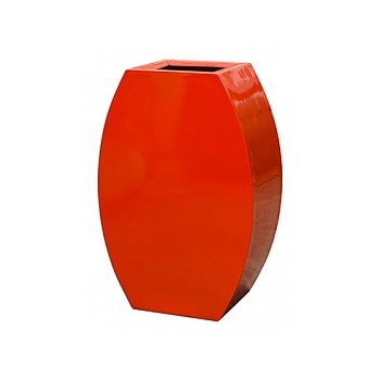 Кашпо Livingreen curvy ursula 2 polished flame red, красного цвета Длина — 59 см