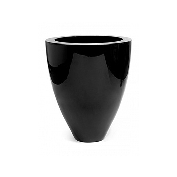 Кашпо Plants First Choice Poly plus exclusive black, чёрного цвета round  Диаметр — 51 см