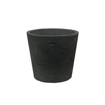 Кашпо Pottery Pots Eco-line mini bucket S размер black, чёрного цвета washed  Диаметр — 14 см