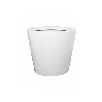 Кашпо Pottery Pots Fiberstone glossy white, белого цвета jumbo cone M размер  Диаметр — 98 см