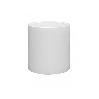 Кашпо Pottery Pots Fiberstone glossy white, белого цвета jumbo max middle high M размер  Диаметр — 70 см
