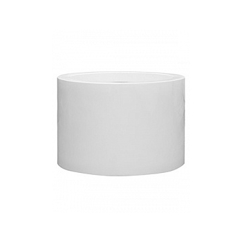 Кашпо Pottery Pots Fiberstone glossy white, белого цвета jumbo max middle high XXL размер  Диаметр — 140 см