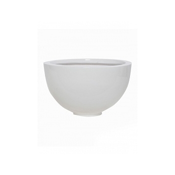 Кашпо Pottery Pots Fiberstone glossy white, белого цвета peter M размер  Диаметр — 30 см