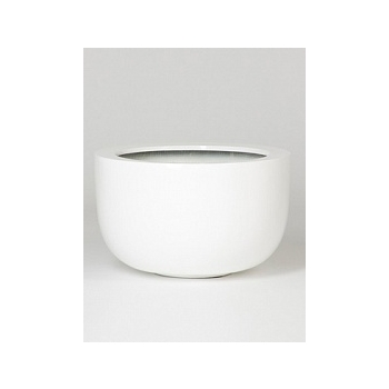 Кашпо Pottery Pots Fiberstone glossy white, белого цвета sunny  Диаметр — 45 см