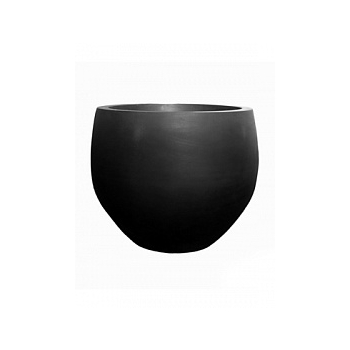 Кашпо Pottery Pots Fiberstone jumbo black, чёрного цвета orb M размер  Диаметр — 110 см