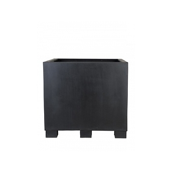 Кашпо Pottery Pots Fiberstone jumbo black, чёрного цвета XL размер Длина — 110 см