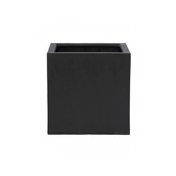 Кашпо Pottery Pots Fiberstone block black, чёрного цвета L размер Длина — 50 см