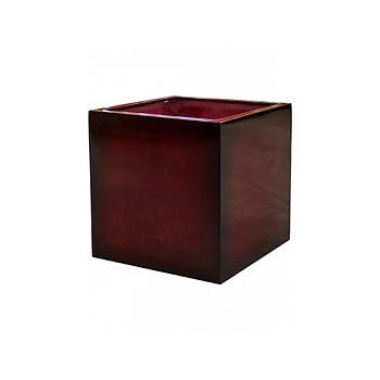 Кашпо Pottery Pots Fiberstone block gradient cherry red, красного цвета XL размер Длина — 60 см