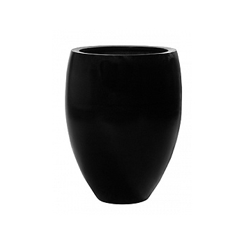 Кашпо Pottery Pots Fiberstone bond black, чёрного цвета M размер  Диаметр — 48 см