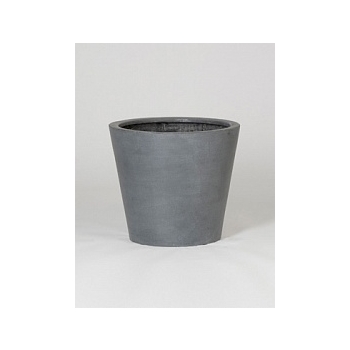 Кашпо Pottery Pots Fiberstone bucket grey, серого цвета XS размер  Диаметр — 40 см