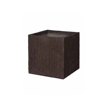 Кашпо Pottery Pots Fiberstone earth block l, sundried brown, коричнево-бурого цвета Длина — 50 см