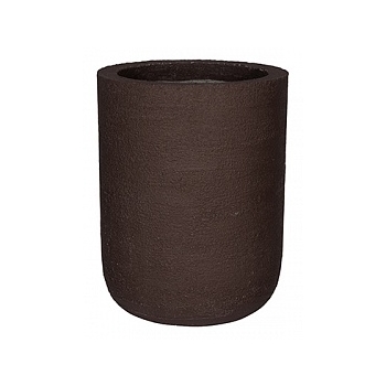 Кашпо Pottery Pots Fiberstone earth dice xl, тёмно-коричневого цвета  Диаметр — 45 см