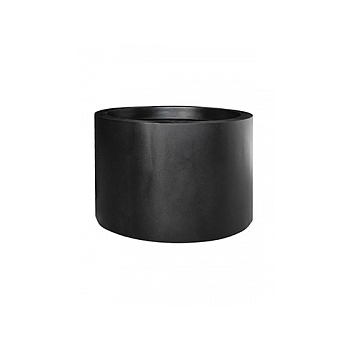 Кашпо Pottery Pots Fiberstone jumbo max middle high black, чёрного цвета M размер  Диаметр — 70 см