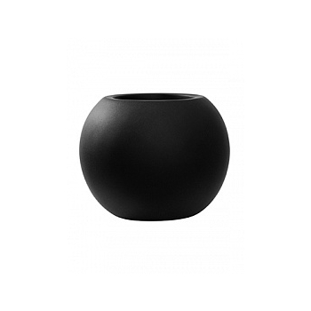 Кашпо Pottery Pots Fiberstone matt black, чёрного цвета beth XS размер  Диаметр — 26 см