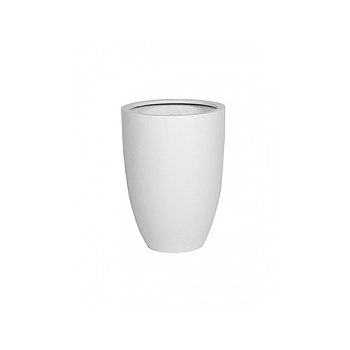 Кашпо Pottery Pots Fiberstone matt white, белого цвета ben L размер  Диаметр — 40 см