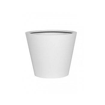 Кашпо Pottery Pots Fiberstone matt white, белого цвета bucket M размер  Диаметр — 58 см