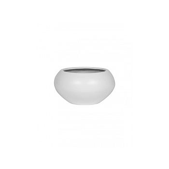 Кашпо Pottery Pots Fiberstone matt white, белого цвета cora S размер  Диаметр — 47 см