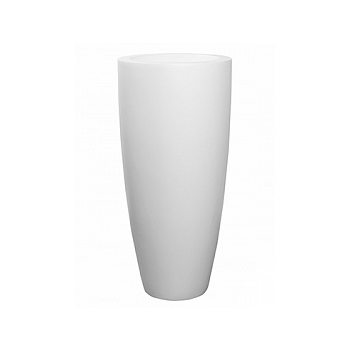 Кашпо Pottery Pots Fiberstone matt white, белого цвета dax XL размер  Диаметр — 47 см
