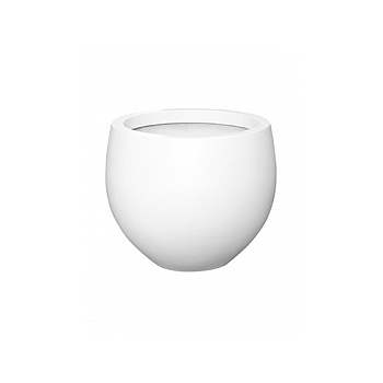 Кашпо Pottery Pots Fiberstone matt white, белого цвета jumbo orb M размер  Диаметр — 110 см