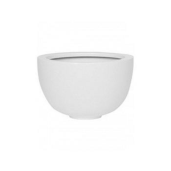 Кашпо Pottery Pots Fiberstone matt white, белого цвета peter M размер  Диаметр — 30 см