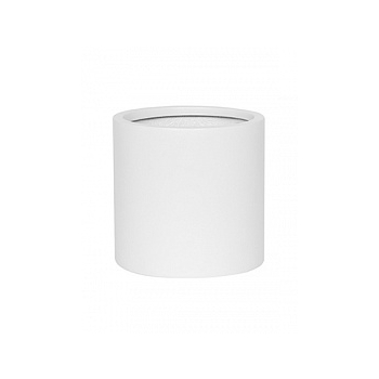 Кашпо Pottery Pots Fiberstone matt white, белого цвета puk M размер  Диаметр — 20 см