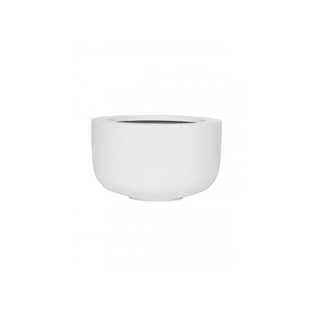 Кашпо Pottery Pots Fiberstone matt white, белого цвета sunny M размер  Диаметр — 33 см