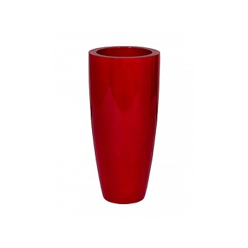 Кашпо Pottery Pots Fiberstone glossy red, красного цвета dax L размер  Диаметр — 37 см
