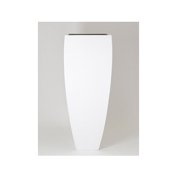 Кашпо Pottery Pots Fiberstone glossy white, белого цвета ace Длина — 60 см