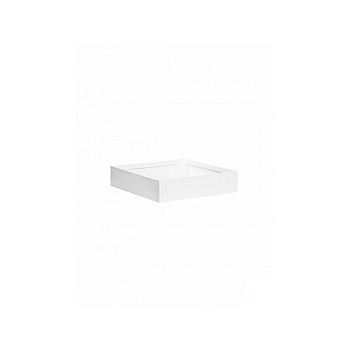 Кашпо Pottery Pots Fiberstone glossy white, белого цвета jack S размер Длина — 40 см