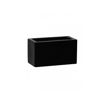 Кашпо Pottery Pots Fiberstone mini matt black, чёрного цвета jort xxs Длина — 20 см