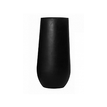 Кашпо Pottery Pots Fiberstone nax L размер black, чёрного цвета  Диаметр — 50 см