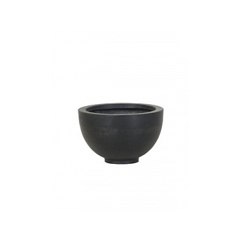Кашпо Pottery Pots Fiberstone peter black, чёрного цвета S размер  Диаметр — 20 см
