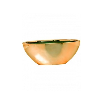 Кашпо Pottery Pots Fiberstone platinum glossy gold, под цвет золота dorant S размер Длина — 43 см
